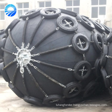 Ocean cushion netted style of Yokohama Pneumatic rubber fender used for ship and dock from HANGSHUO